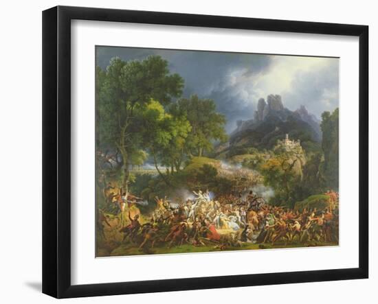 Attack on a Large Convoy at Salinas, Biscay, 25th May 1812-Louis Lejeune-Framed Giclee Print