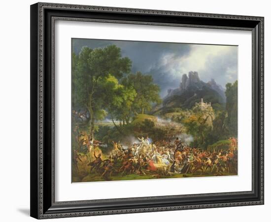 Attack on a Large Convoy at Salinas, Biscay, 25th May 1812-Louis Lejeune-Framed Giclee Print