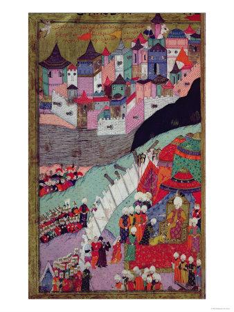 Attack On Belgrade In 1521 From The Hunername By Lokman 15 Giclee Print Art Com