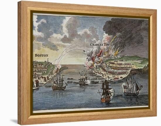 Attack on Bunker Hill and Burning of Charlestown Known asBattle of Bunker's Hill-null-Framed Premier Image Canvas