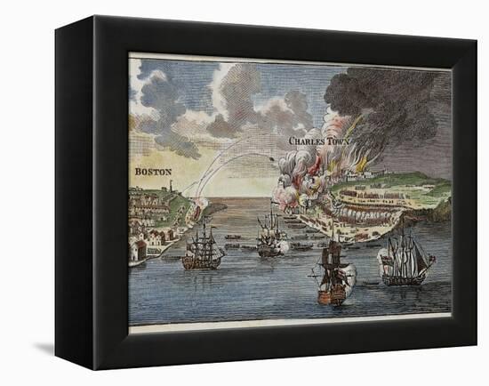 Attack on Bunker Hill and Burning of Charlestown Known asBattle of Bunker's Hill-null-Framed Premier Image Canvas