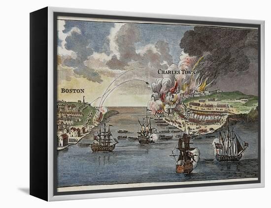 Attack on Bunker Hill and Burning of Charlestown Known asBattle of Bunker's Hill-null-Framed Premier Image Canvas