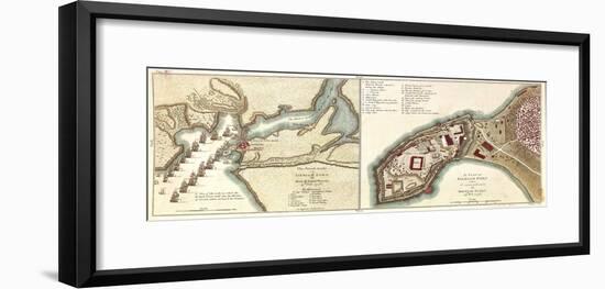 Attack on Geriah Pirate Fort South of Bombay, India by Admiral Watson, 1756-null-Framed Giclee Print