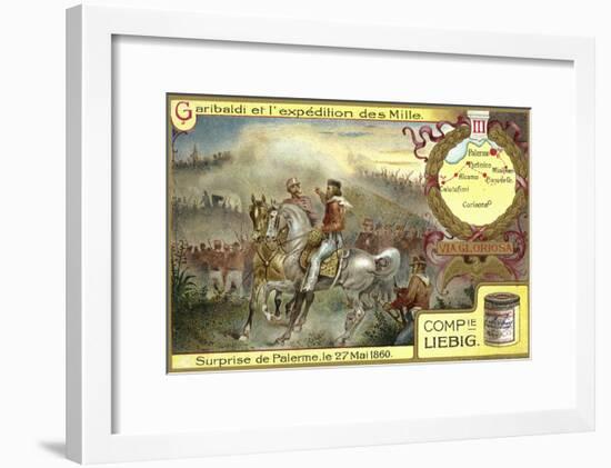 Attack on Palermo, Sicily, 27 May 1860-null-Framed Giclee Print