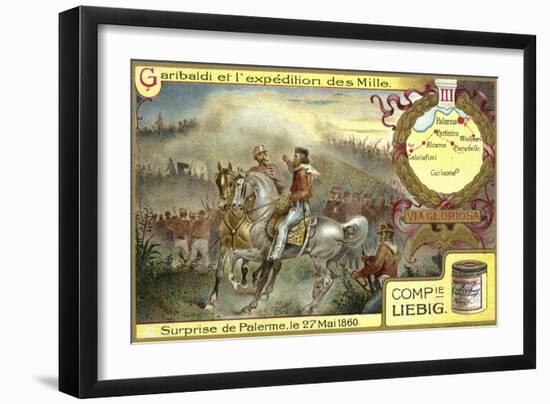 Attack on Palermo, Sicily, 27 May 1860-null-Framed Giclee Print