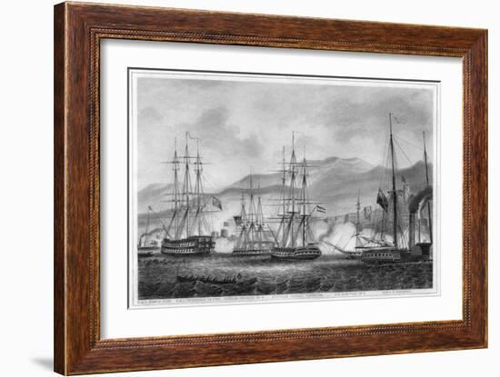 Attack on Sidon by Commodore Charles Napier, 26 September 1840-George Greatbatch-Framed Giclee Print