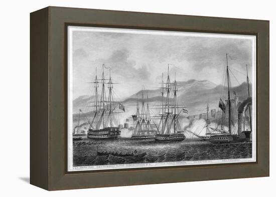 Attack on Sidon by Commodore Charles Napier, 26 September 1840-George Greatbatch-Framed Premier Image Canvas
