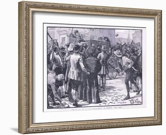 Attack on Sir Charles Wetherell at Bristol Ad 1831-William Barnes Wollen-Framed Giclee Print