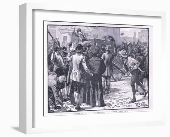 Attack on Sir Charles Wetherell at Bristol Ad 1831-William Barnes Wollen-Framed Giclee Print