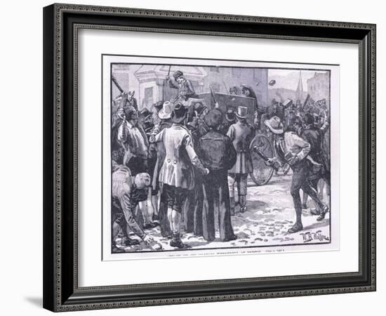 Attack on Sir Charles Wetherell at Bristol Ad 1831-William Barnes Wollen-Framed Giclee Print