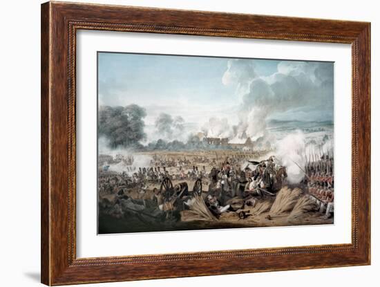 Attack on the British Squares by French Cavalry at the Battle of Waterloo, 1815-Denis Dighton-Framed Giclee Print