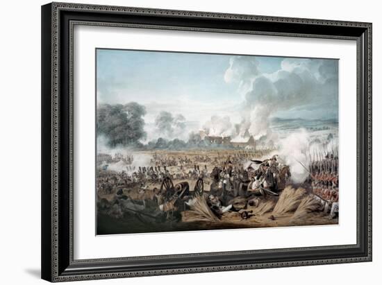 Attack on the British Squares by French Cavalry at the Battle of Waterloo, 1815-Denis Dighton-Framed Giclee Print