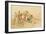 Attack on the Muleteers, C.1895 (Pencil & W/C on Paper)-Charles Marion Russell-Framed Giclee Print
