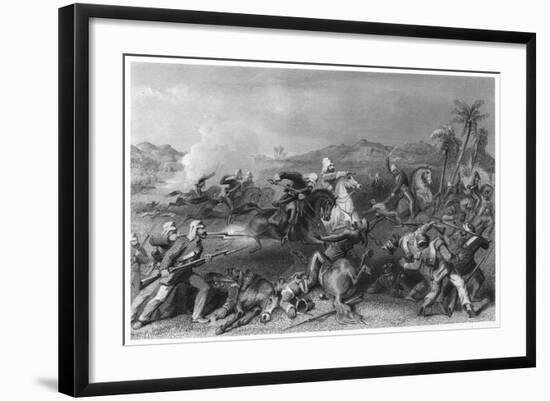 Attack on the Sealkote Mutineers by General Nicholson's Irregular Cavalry, 1857-null-Framed Giclee Print
