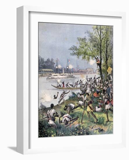 Attack on the Villagers of Dahomey by the French, 1892-Henri Meyer-Framed Giclee Print