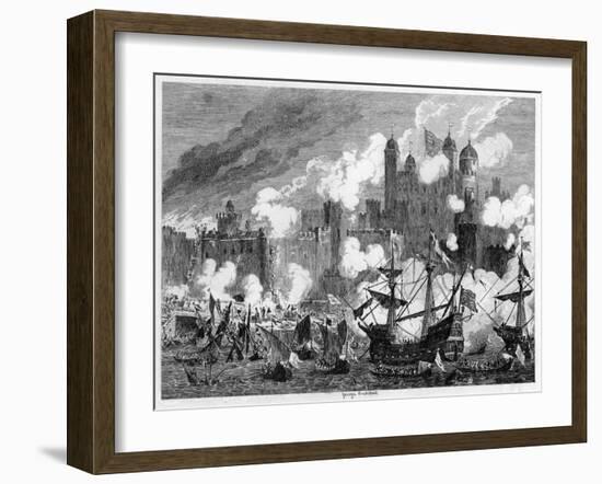 Attack Upon Saint Thomas's Tower by the Duke of Suffolk, 1554-George Cruikshank-Framed Giclee Print