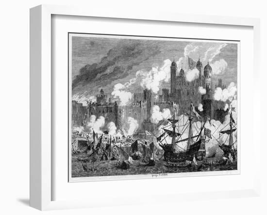 Attack Upon Saint Thomas's Tower by the Duke of Suffolk, 1554-George Cruikshank-Framed Giclee Print