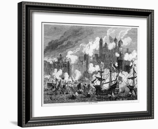 Attack Upon Saint Thomas's Tower by the Duke of Suffolk, 1554-George Cruikshank-Framed Giclee Print