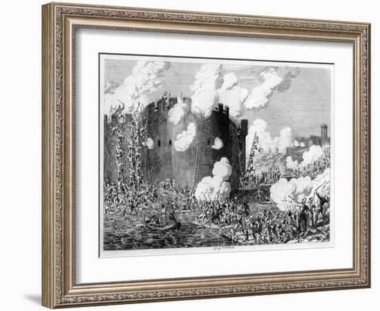 Attack Upon the Brass Mount by Lord Guilford Dudley, 1554-George Cruikshank-Framed Giclee Print