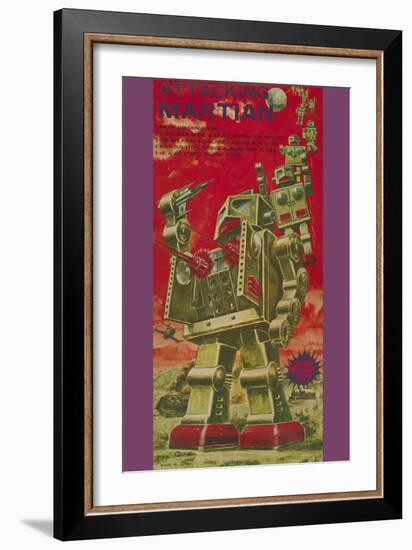 Attacking Martian-null-Framed Art Print