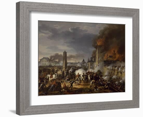 Attaque et prise de la ville de Ratisbonne par le maréchal Lannes le 23 avril 1809-Charles Thevenin-Framed Giclee Print