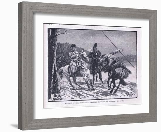 Attempt of Cossacks to Capture Napoleon at Brienne-William Barnes Wollen-Framed Giclee Print