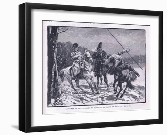 Attempt of Cossacks to Capture Napoleon at Brienne-William Barnes Wollen-Framed Giclee Print