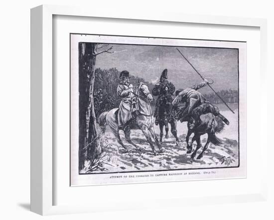 Attempt of Cossacks to Capture Napoleon at Brienne-William Barnes Wollen-Framed Giclee Print