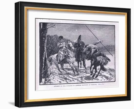 Attempt of Cossacks to Capture Napoleon at Brienne-William Barnes Wollen-Framed Giclee Print