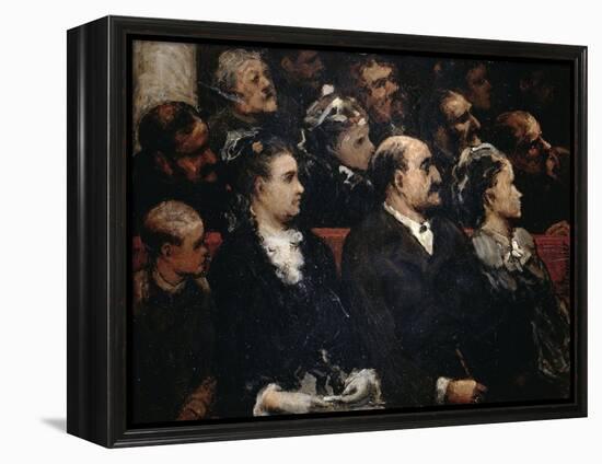 Attending Theater, 1856-1860-Honore Daumier-Framed Premier Image Canvas