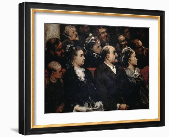 Attending Theater, 1856-1860-Honore Daumier-Framed Giclee Print