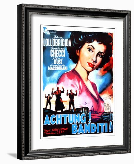 Attention! Bandits!, (AKA Achtung! Banditi!), Italian Poster Art, 1951-null-Framed Art Print