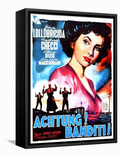 Attention! Bandits!, (AKA Achtung! Banditi!), Italian Poster Art, 1951-null-Framed Stretched Canvas