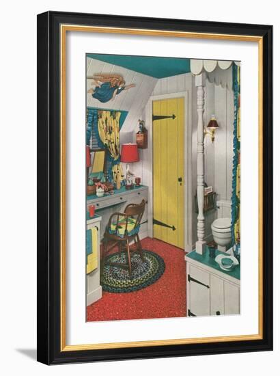 Attic Bed and Bath-null-Framed Art Print