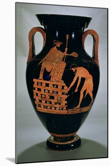 Attic Red-Figure Belly Amphora Depicting Croesus on His Pyre, from Vulci, circa 500-490 BC-Myson-Mounted Giclee Print