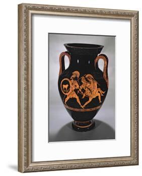 Attic Red-Figure Belly Amphora Depicting the Abduction of Antiope with Theseus and Pirithous-Myson-Framed Giclee Print