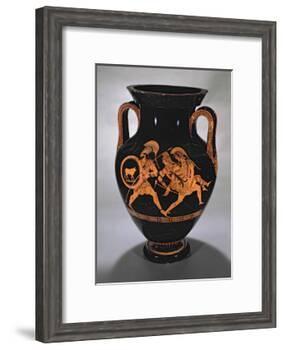 Attic Red-Figure Belly Amphora Depicting the Abduction of Antiope with Theseus and Pirithous-Myson-Framed Giclee Print