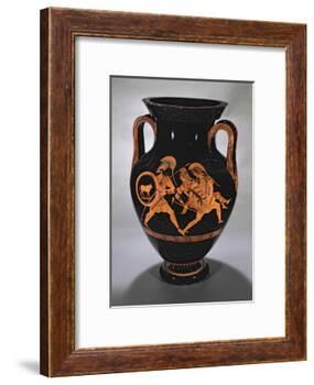 Attic Red-Figure Belly Amphora Depicting the Abduction of Antiope with Theseus and Pirithous-Myson-Framed Giclee Print