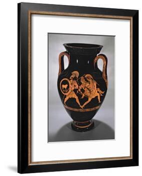 Attic Red-Figure Belly Amphora Depicting the Abduction of Antiope with Theseus and Pirithous-Myson-Framed Giclee Print