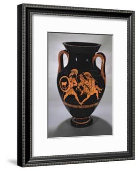 Attic Red-Figure Belly Amphora Depicting the Abduction of Antiope with Theseus and Pirithous-Myson-Framed Giclee Print
