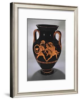 Attic Red-Figure Belly Amphora Depicting the Abduction of Antiope with Theseus and Pirithous-Myson-Framed Giclee Print