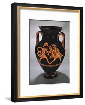 Attic Red-Figure Belly Amphora Depicting the Abduction of Antiope with Theseus and Pirithous-Myson-Framed Giclee Print