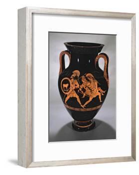 Attic Red-Figure Belly Amphora Depicting the Abduction of Antiope with Theseus and Pirithous-Myson-Framed Giclee Print