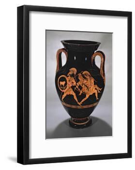 Attic Red-Figure Belly Amphora Depicting the Abduction of Antiope with Theseus and Pirithous-Myson-Framed Giclee Print