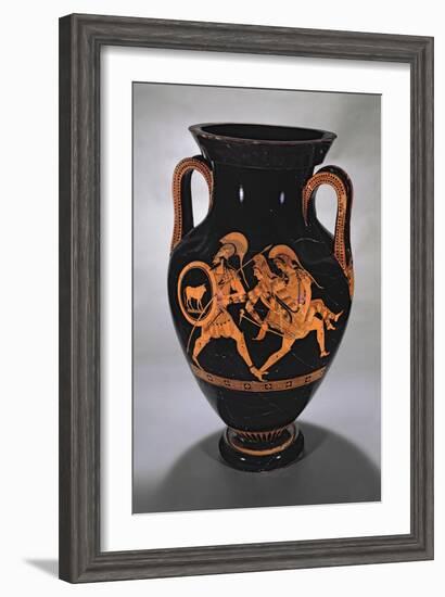 Attic Red-Figure Belly Amphora Depicting the Abduction of Antiope with Theseus and Pirithous-Myson-Framed Giclee Print