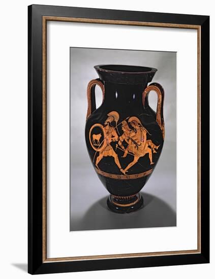 Attic Red-Figure Belly Amphora Depicting the Abduction of Antiope with Theseus and Pirithous-Myson-Framed Giclee Print