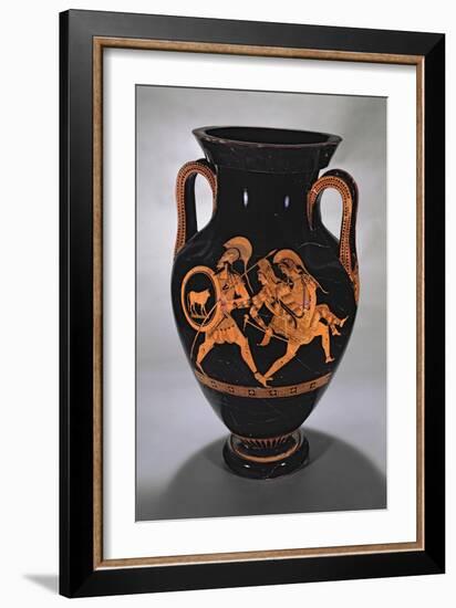 Attic Red-Figure Belly Amphora Depicting the Abduction of Antiope with Theseus and Pirithous-Myson-Framed Giclee Print