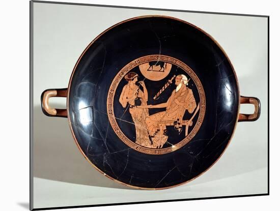 Attic Red-Figure Cup Depicting Phoenix and Briseis, Achilles' Captive, circa 490 BC-Brygos Painter-Mounted Giclee Print