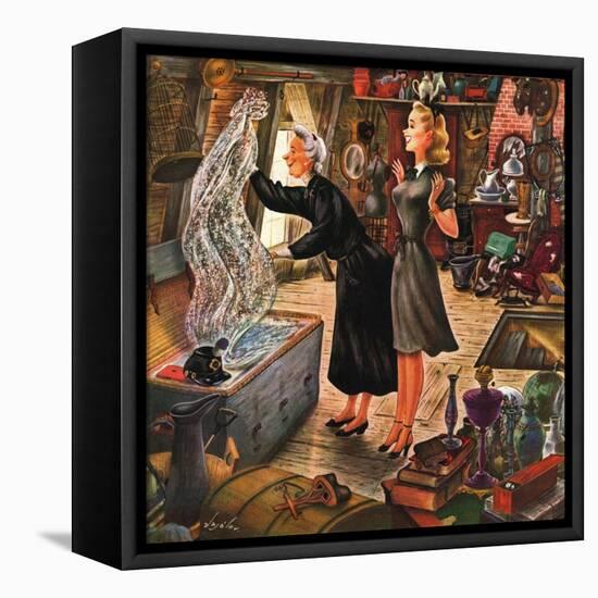 "Attic Treasure," June 7, 1947-Constantin Alajalov-Framed Premier Image Canvas