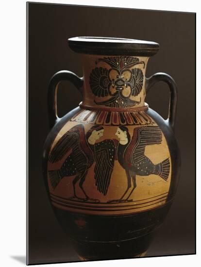 Attic Vase Depicting Two Harpies, Black-Figure Pottery, 5th Century BC-null-Mounted Giclee Print